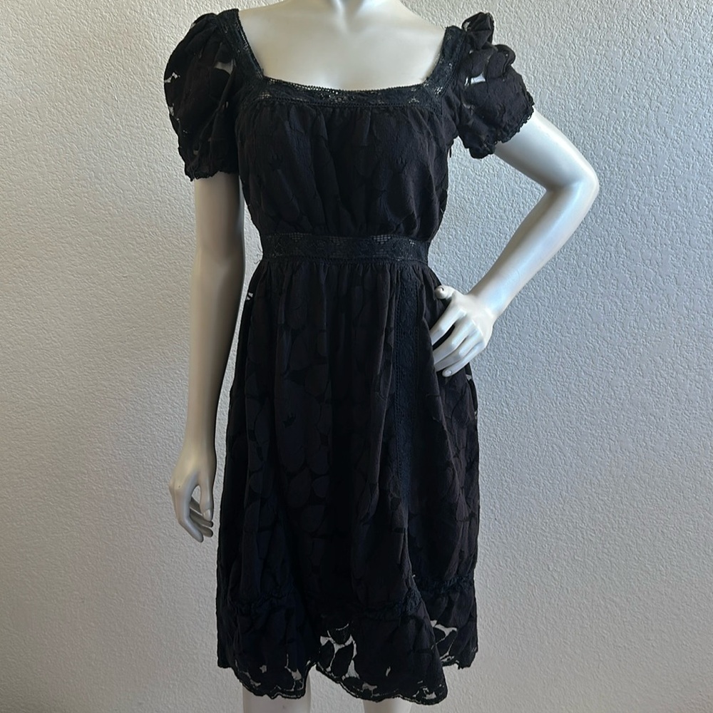 Anna Sui Black Lace Dress